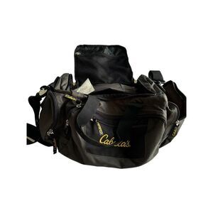 Cabela's Fishing Tackle Bag With Adjustable Shoulder Strap & Multiple Zipper Poc